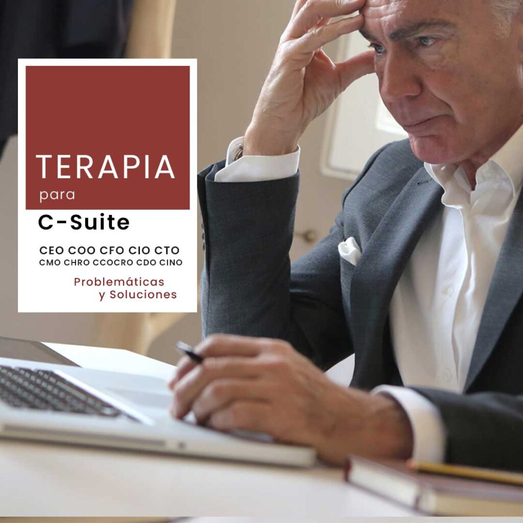 terapia psicologo para c-suite, CEO, COO, CFO, CIO, CTO, CMO, CHRO, CCO, CRO, CDO, CINO